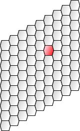 Widen squares into hexagons, stage 2