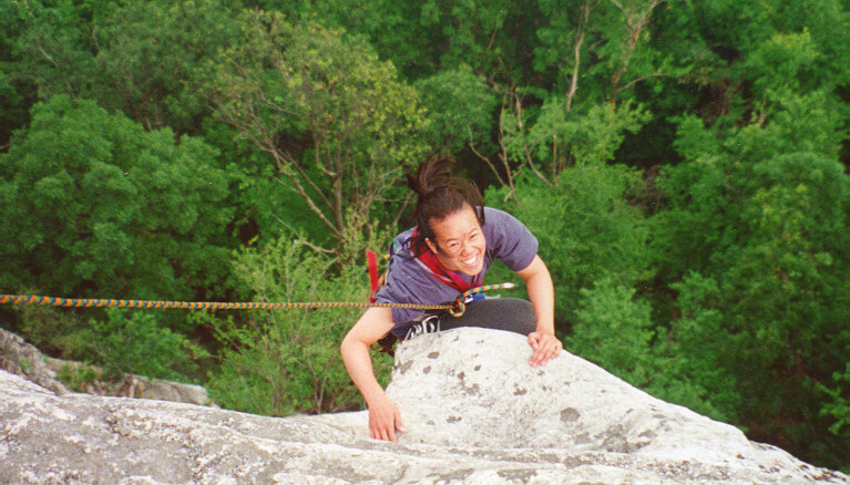 Ann on the 3d pitch of the classic Begginer's Delight (5.3)