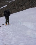 crw_3563 Ray taking a photo of the very small bergshrund on the way up Paso John Garner.