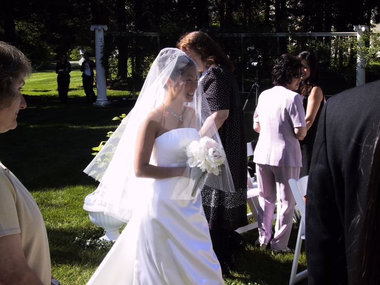 Elizabeth coming down the aisle