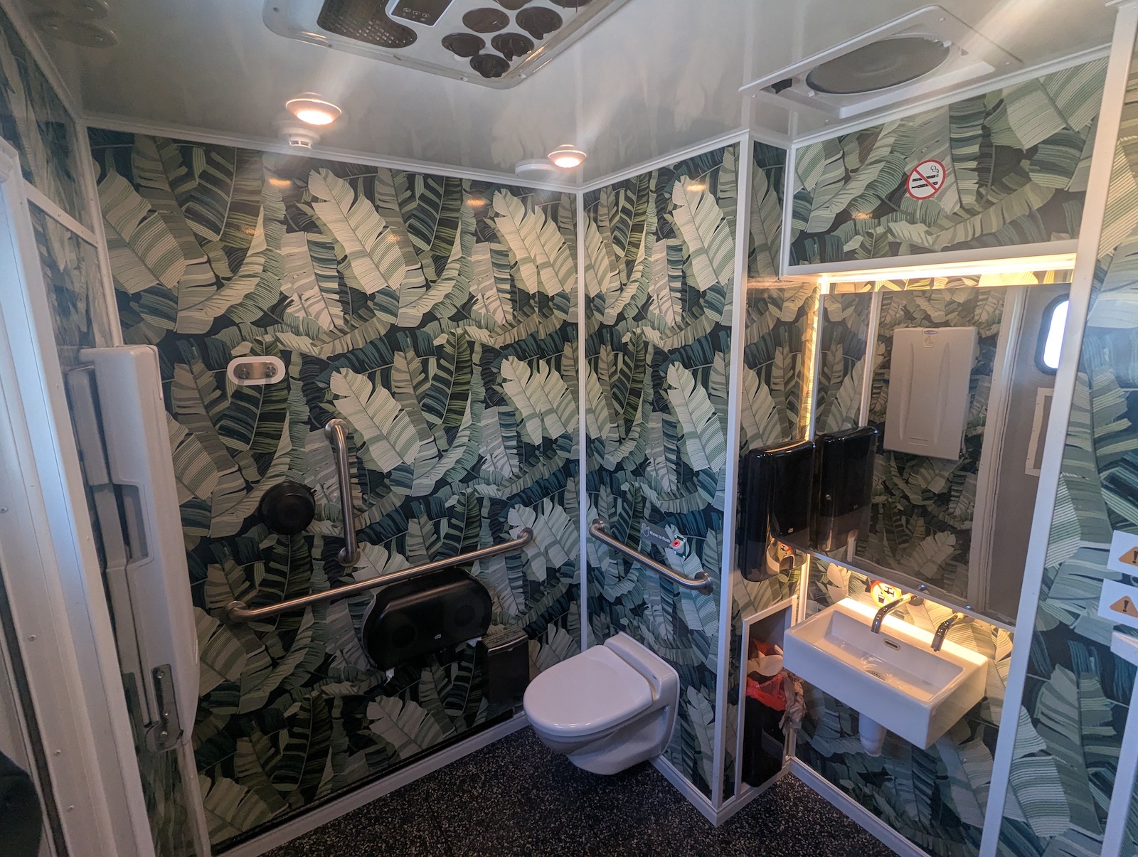 inside view of throne toilet